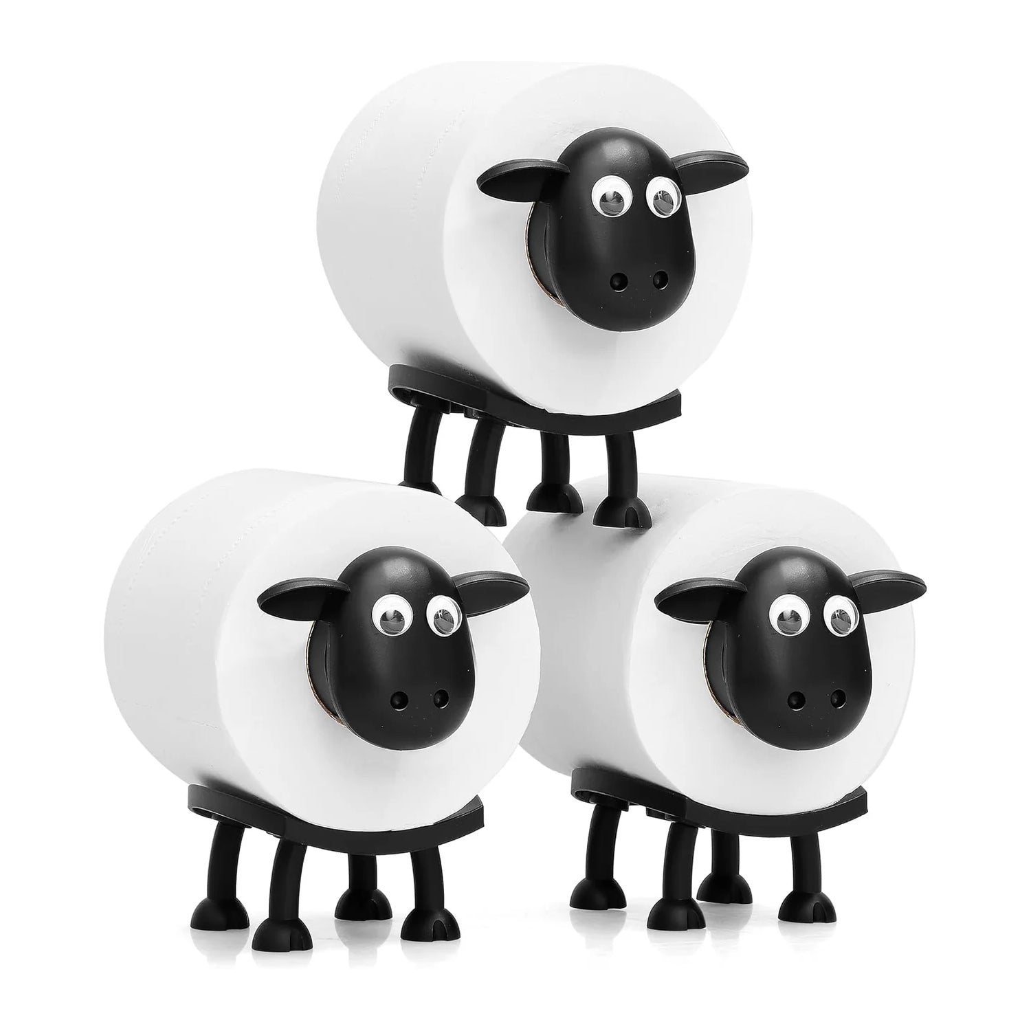 WestPrint 3D Printed Fun Black Sheep Tissue Holder, 3-pack